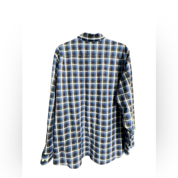 Southern Tide Mens Blue Grey Plaid Dress Shirt Long Sleeve Size Large - Picture 3 of 7